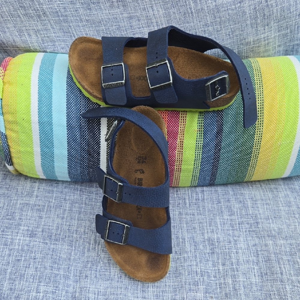 Birkenstock Youth Blue Double Strap Sandals